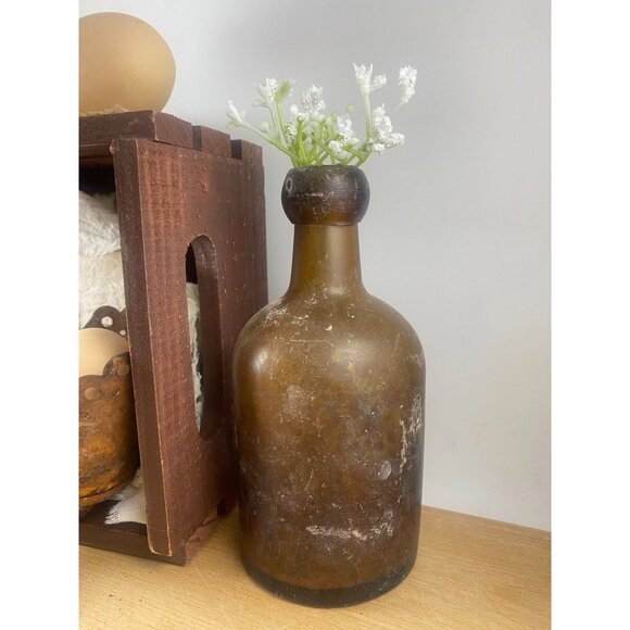 Rustic Farmhouse Kitchen Decor Bundle – Primitive Egg Beater, Apothecary Bottle, - Picture 10 of 12